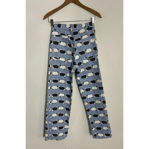 Lisa Says Gah 27 Jeans Robyn Counting Sheep High Rise Blue Slim Waist Slight Leg - Picture 11 of 11